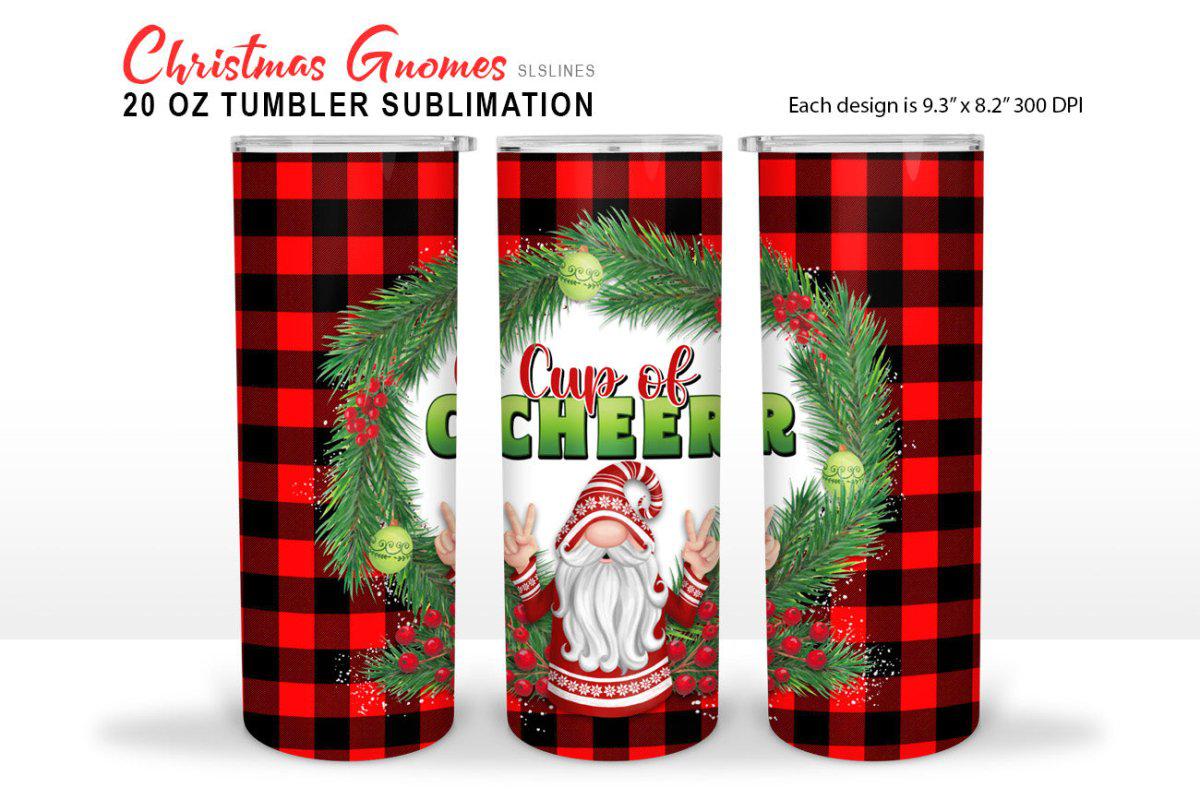 Gnome Tumbler, Christmas Tumbler, Merry Christmas Tumbler, Gnome PNG,  Flower Png, Christmas,Skinny Tumbler wrap 20 oz PN